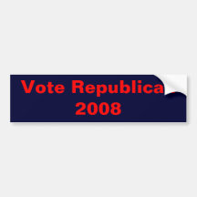 Abstimmungs-Republikaner 2008 Autoaufkleber