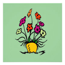 Abstrakte Blumen Individuelle Ankündigungskarte