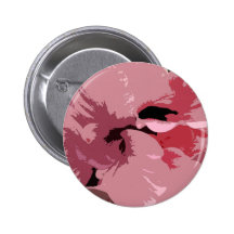 Abstrakte rosa Hibiskus-Blumen Buttons