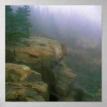 Acadia-Nationalpark-Otter-Klippen-Nebel Poster