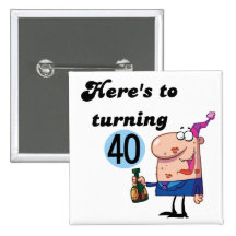 Acclamations à 40 T-shirts et cadeaux d'anniversai Badges Avec Agrafe