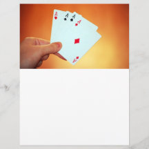 Aces-in-hand1892 KARDIERT AS-POKER-SPIELENDE SPIEL Flyerdruck