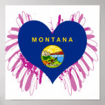 Achetez le drapeau du Montana Affiches