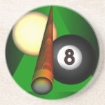 Acht Ball-Sandstein-Untersetzer
