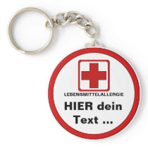 Achtung - Lebensmittel Allergie Schlüsselband
