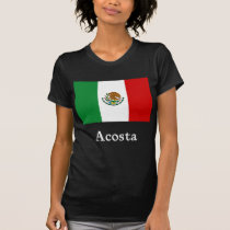 Acosta mexikanische Flagge t-shirts