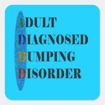ADHD QUADRATISCHER AUFKLEBER