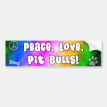 Adhésif pour pare-chocs de pitbulls d'amour de pai adhésifs pour voiture