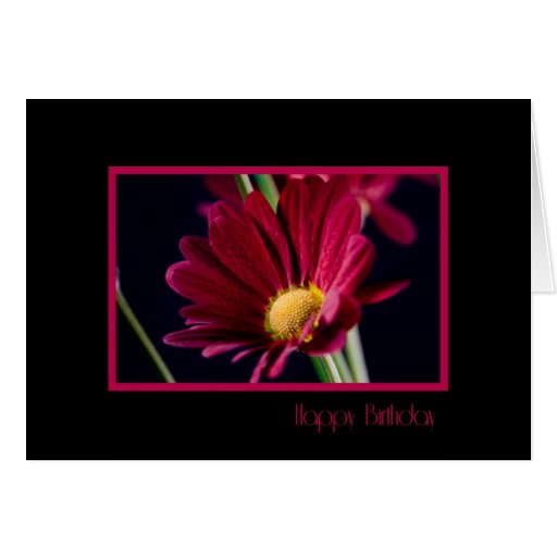 Affaires rouges de fleur de carte d'anniversaire d