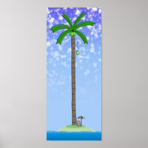 Affe auf einer Insel Plakatdrucke