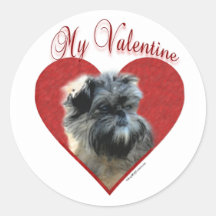 Affenpinscher mon Valentine - autocollant