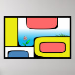 Affiche abstraite de jardin
