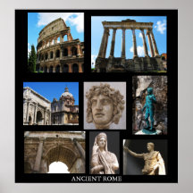 AFFICHE ANTIQUE DE ROME