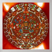 Affiche aztèque de calendrier de Maya