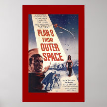 Affiche classique de film "plan 9 d'espace extra-a