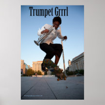 Affiche de Grrrl Shuvit 8X12 de trompette