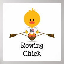 Affiche de poussin d'aviron