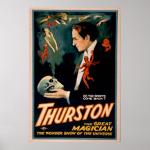 Affiche de VAUDEVILLE d'illusionniste de magicien 