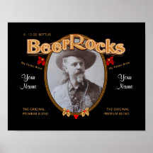 Affiche de visage de bière