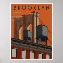 Affiche de voyage de Brooklyn