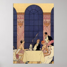 Affiche dinante fine d'art déco