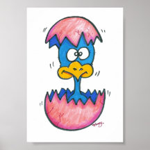 Affiche d'oiseau de bébé