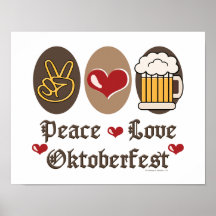 Affiche d'Oktoberfest d'amour de paix