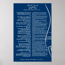 Affiche encadrée de cadeau d'art de Mitzvah de bar