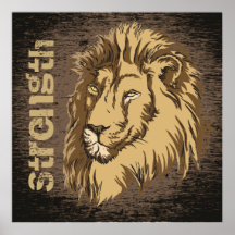 Affiche faite sur commande principale de lion