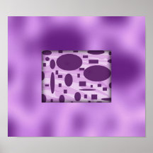 Affiche pourpre d'art abstrait