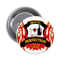 Âgé aux quarantième cadeaux d'anniversaire de perf badges
