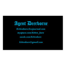 Agent deerborne Karte Visitenkartenvorlagen