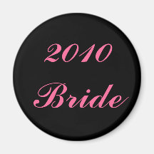 Aimant 2010 de réfrigérateur de jeune mariée