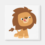Aimant avide mignon de lion de bande dessinée magnets