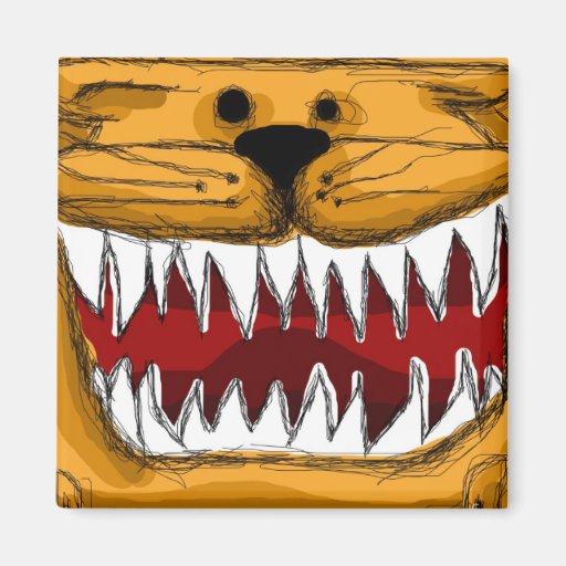 Aimant de bande dessinée de sourire de dents de ch