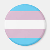 Aimant de drapeau de fierté de transsexuel (rond)