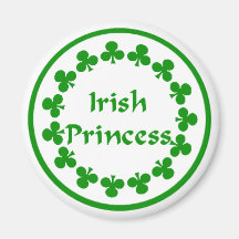 Aimant de shamrocks de jour de princesse St Patric