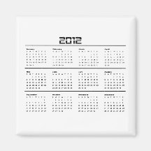 Aimant frais de calendrier