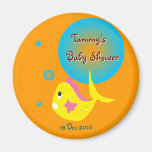 Aimant mignon de baby shower de poissons de bulle