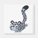 Aimant mignon de léopard de neige d'atterrissage magnets