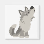 Aimant mignon de loup de bande dessinée d'hurlemen magnets