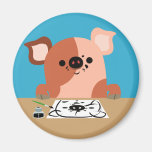 Aimant mignon de porcelet de dessin de bande dessi magnets