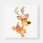 Aimant sautant de cerfs communs affrichés de bande magnets