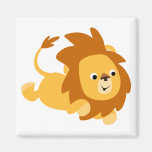 Aimant sautant de lion de bande dessinée mignonne magnets