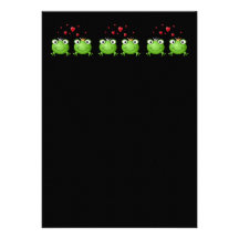 Ajouter de grenouille aux coeurs invitations personnalisables