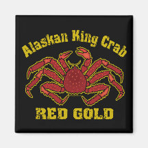 ALASKISCHES KÖNIGSKRABBE-ROT-GOLD MAGNETS