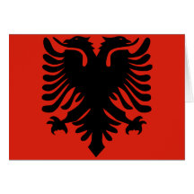 Albanien-Qualitäts-Flagge Grußkarten