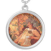 Alfons Mucha"Herbst-" Frauen-Halskette