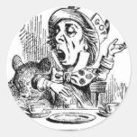 Alice au pays des merveilles : CHAPELIER FOU Adhésif Rond
