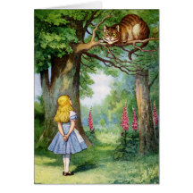 ALICE ET LE CAT DE CHESHIRE CARTES DE VŒUX